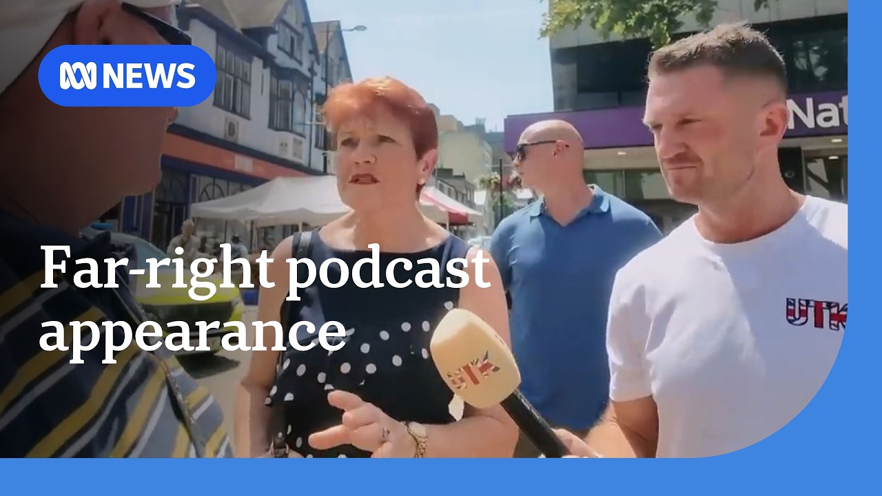 Pauline Hanson appears on podcast with far-right figure Tommy Robinson | ABC NEWS