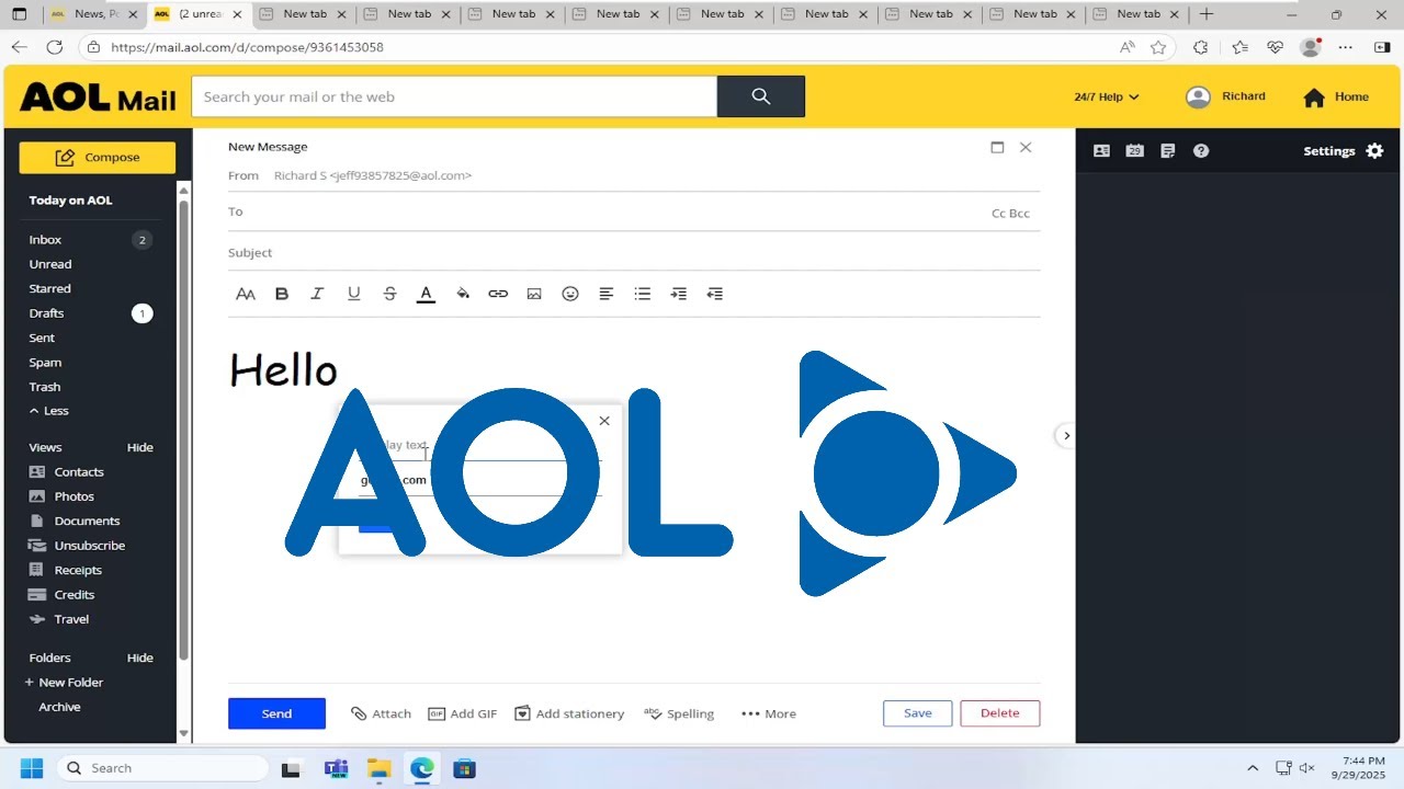How To Link Websites on AOL Mail [Guide]
