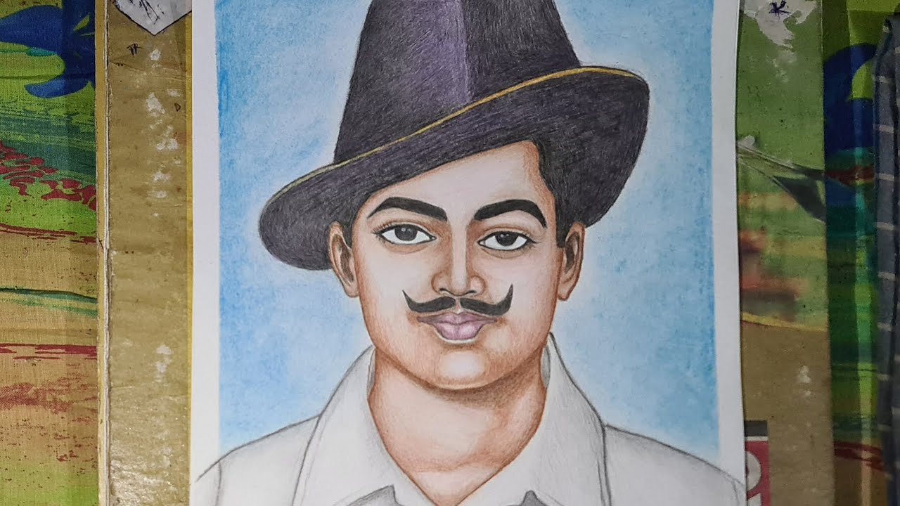 Draw With Me -Bhagat Singh Drawing Republic Day Drawing 🇮🇳