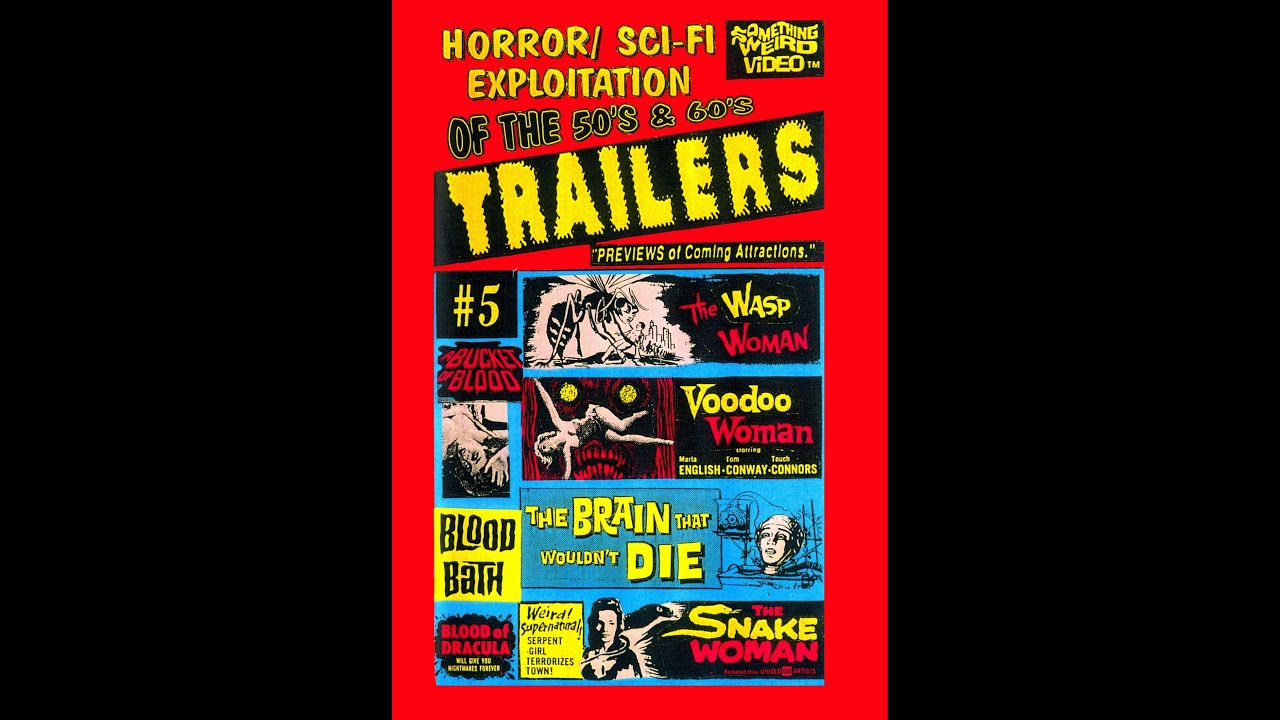 Trailers #5: Horror / Sci-Fi Exploitation of the 50's & 60's | Something Weird Video (1992)