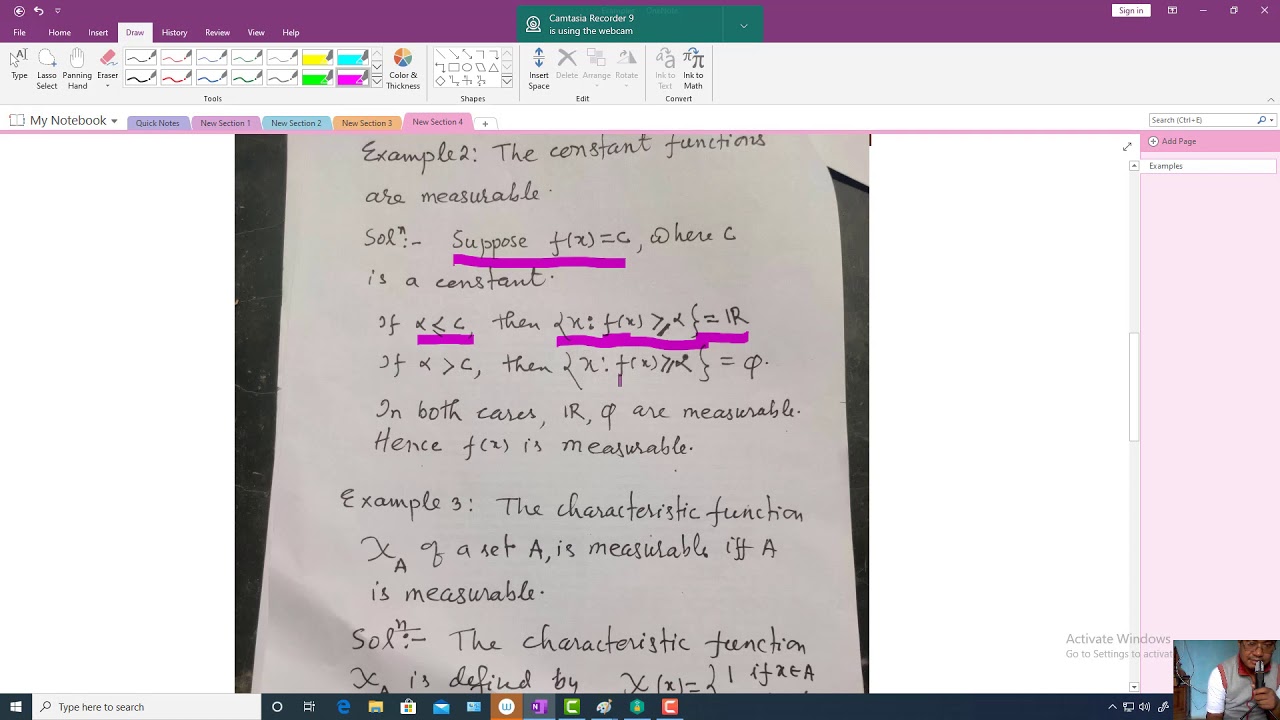 Examples of Measurable functions