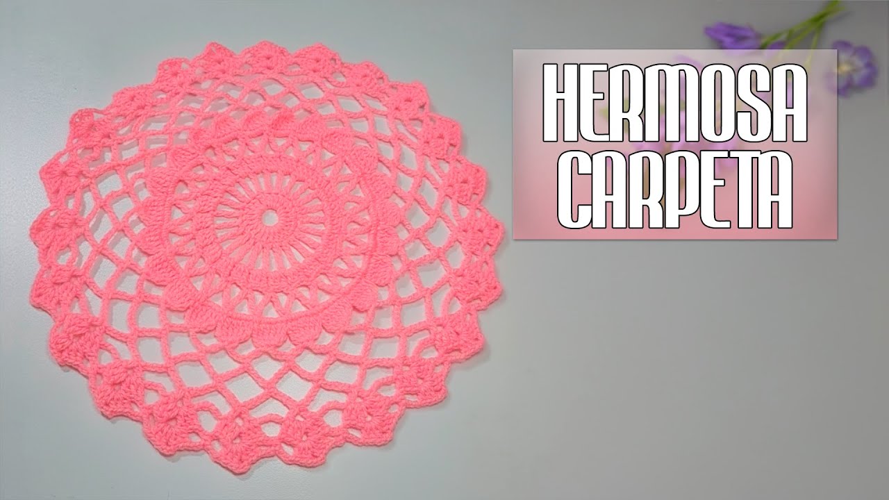 CARPETAS TEJIDAS A CROCHET PASO A PASO (redondos) ✅