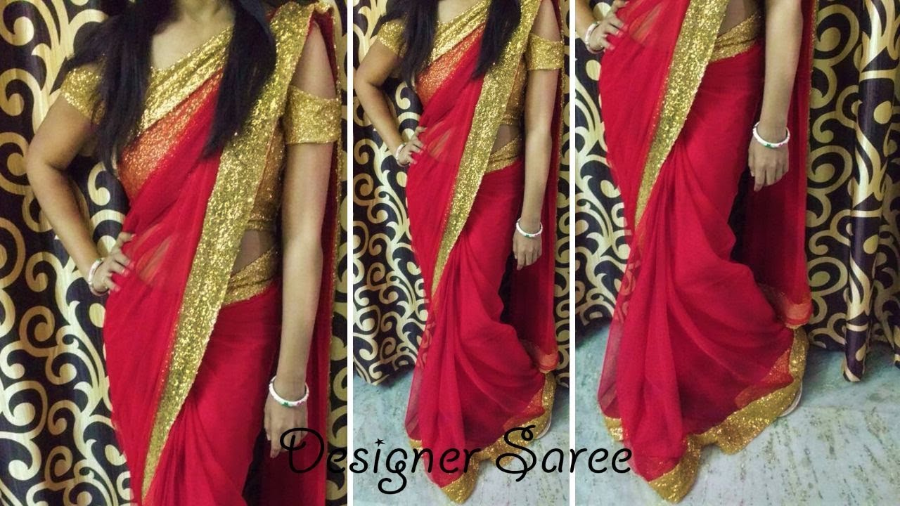 How to Make Party Wear Designer Saree | How to Make Designer Saree | Designer Saree By Mausam Singh