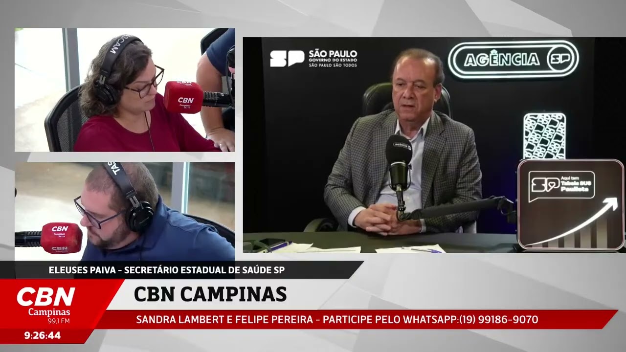 Governo de São Paulo anuncia medidas para crise na saúde em Campinas | CBN CAMPINAS