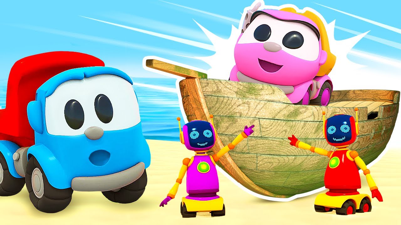Leo the Truck builds a new attraction for friends. Car cartoons for kids & Funny cartoon for kids.