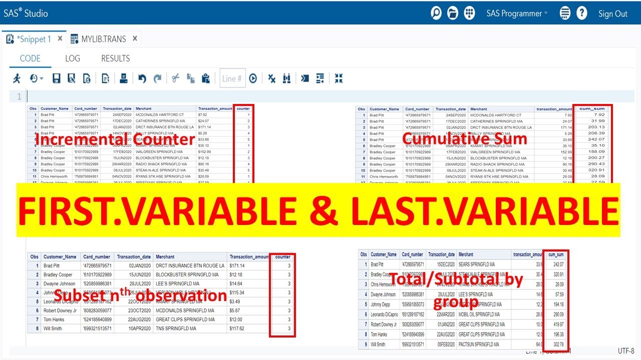 First.Variable and Last.Variable in SAS | First. and Last. Processing in PDV