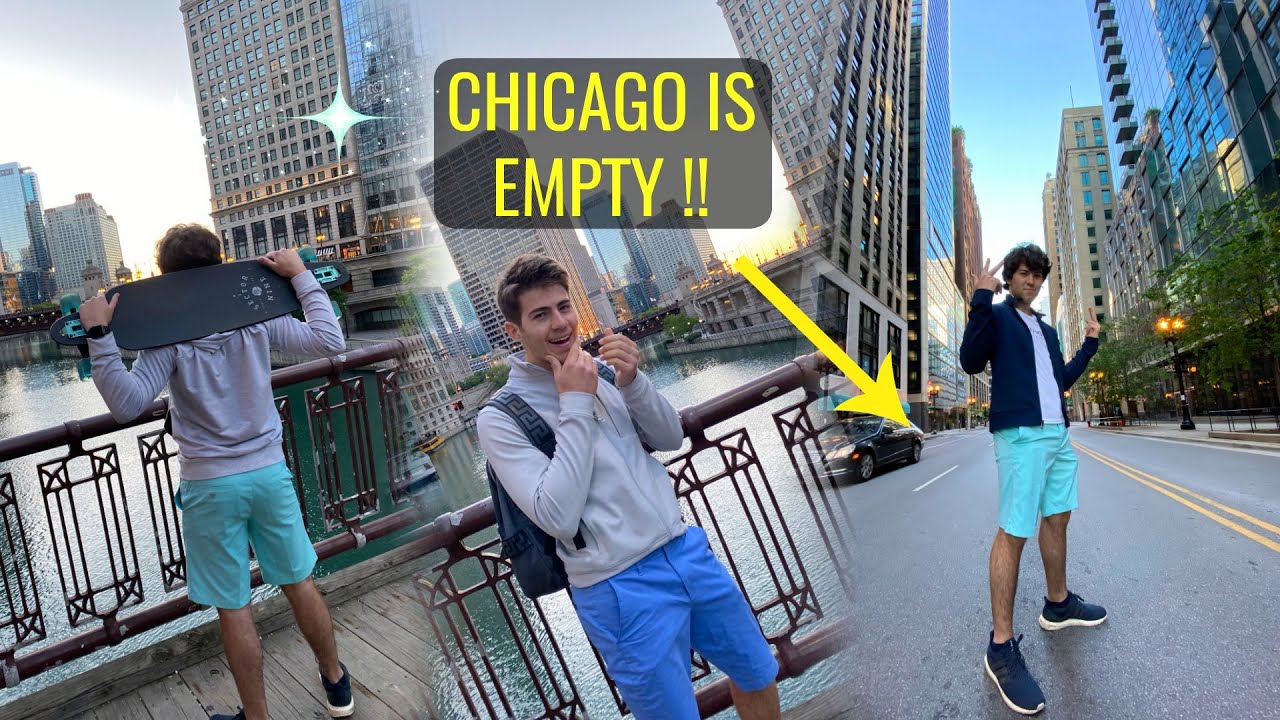 EXPLORING CHICAGO DURING QUARANTINE (DRONE, 4K)