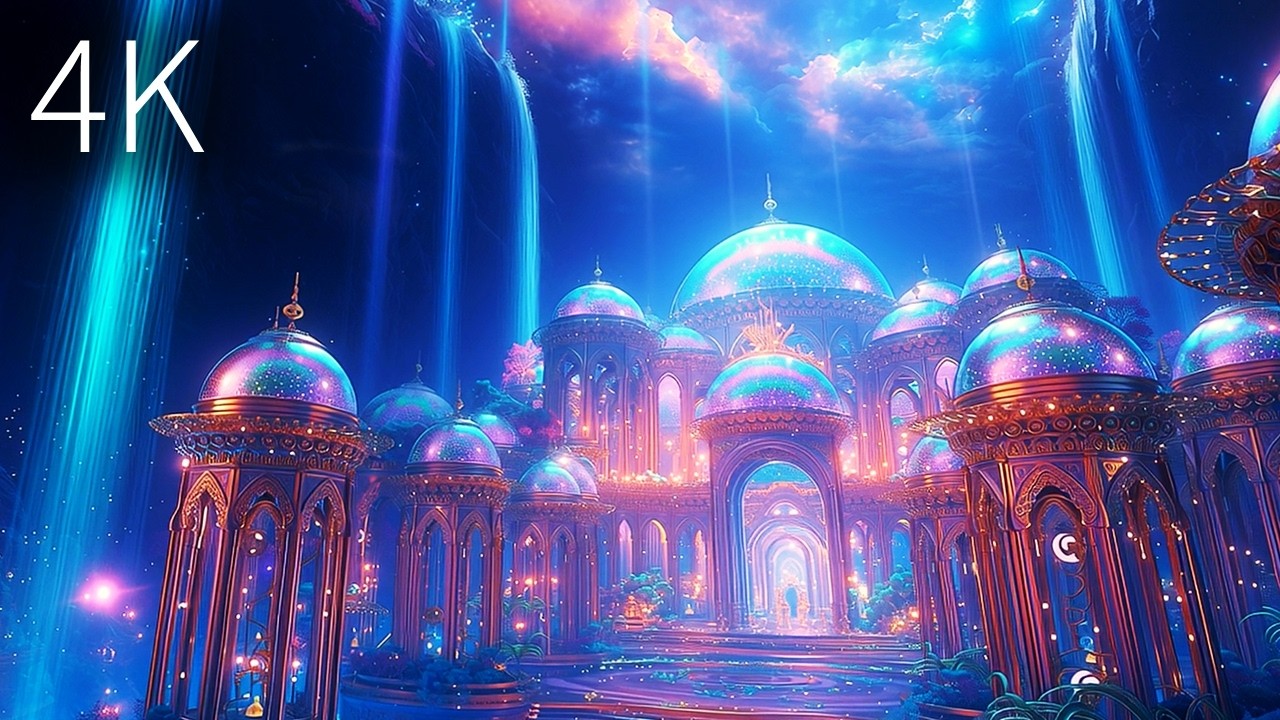 FORBIDDEN CRYSTAL DOMES: Imagining an Ethereal Sanctuary with Floating Orbs 4K