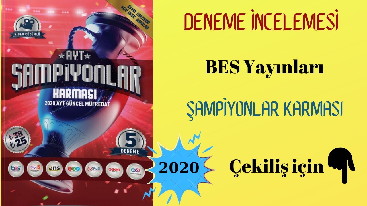AYT ŞAMPİYONLAR KARMASI                #aytdeneme #aytg&uuml;nceldeneme #şampiyonlarkarnası #bes