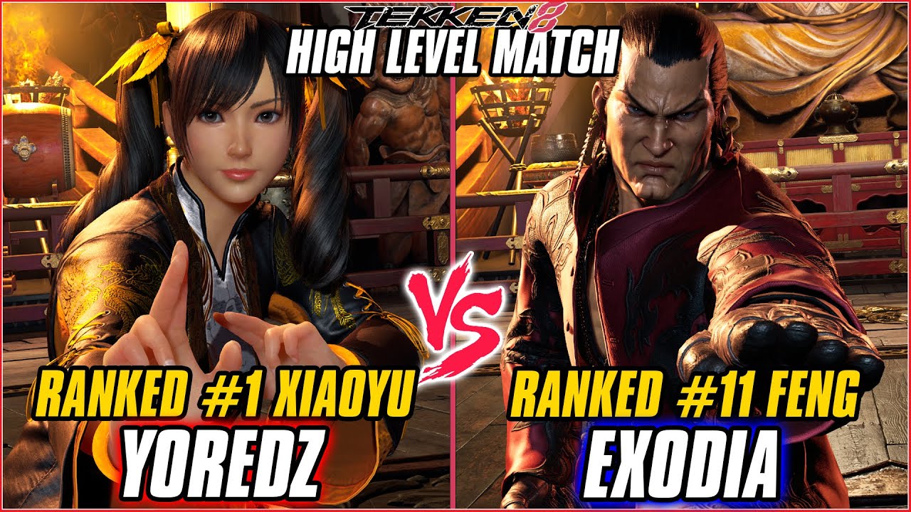 TEKKEN 8 ▰ YOREDZ (#1 Ranked Xiaoyu) vs EXODIA (#11 Ranked Feng) ▰ T8 HIGH LEVEL GAMEPLAY
