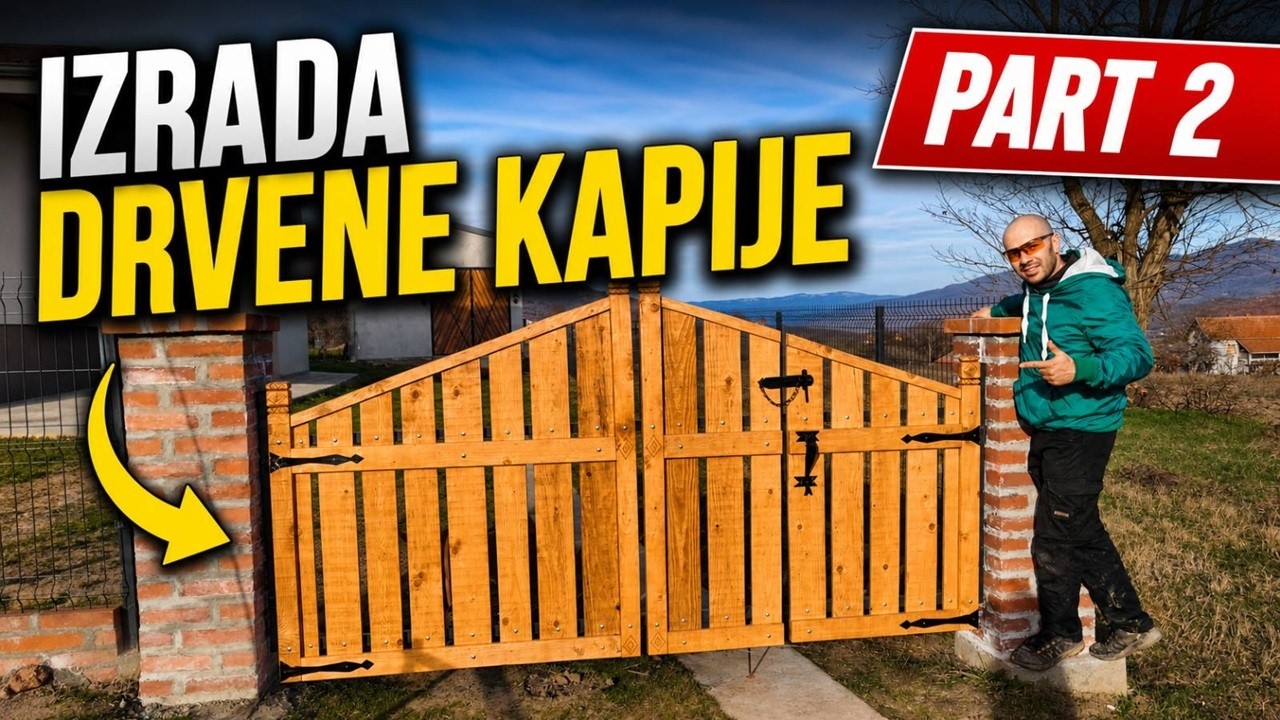 Drvena kapija gotova! - Wood Gates For A Driveway