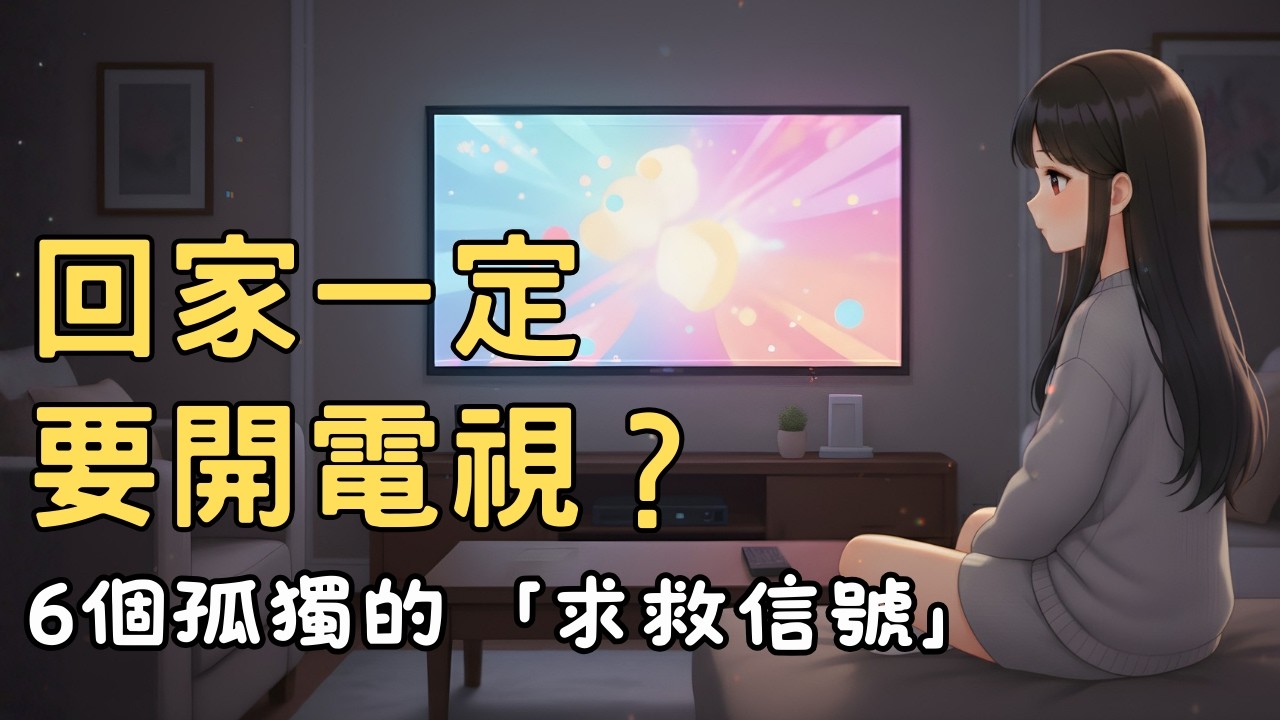 為什麼回家一定要「開電視」？洗澡洗很久？心理學：這 6 個習慣，是潛意識發出的求救信號 ✨ 隱性孤獨 #療癒動畫