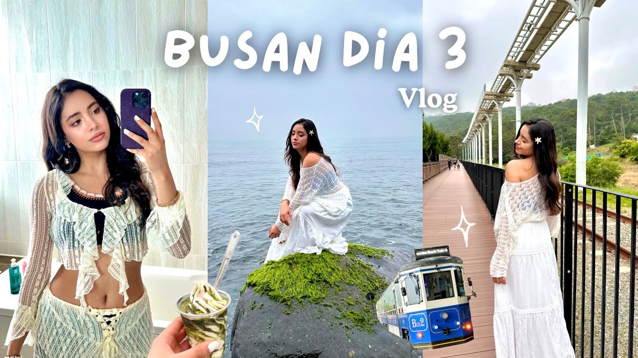 [VLOG] ME CAÍ EN LA PLAYA MÁS BONITA DE BUSAN I Tren y amigos I Busan día 3 (ENG/KOR sub)