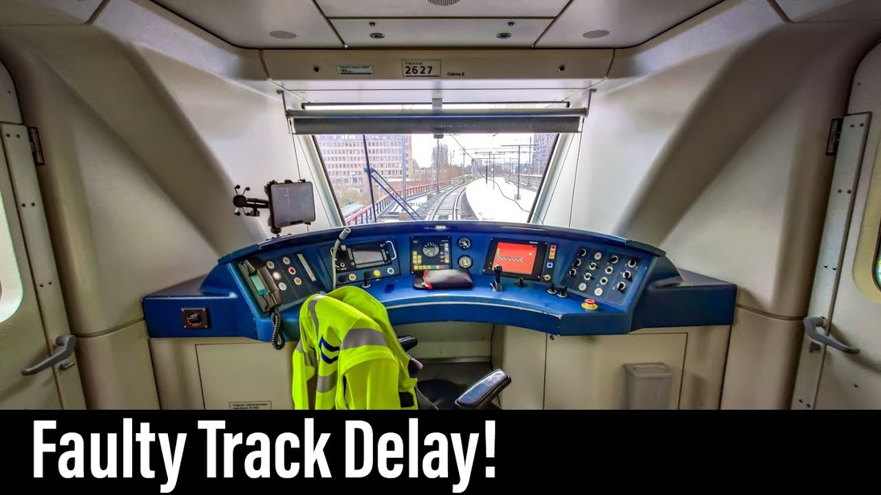 Train Cab Ride NL / Faulty Track Delay / Leiden - 's Hertogenbosch / SLT Intercity / February 2022