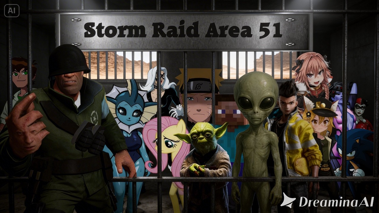 Reeditado - Ataque Tempestuoso a Area 51(Storm Raid Area 51 Meme)