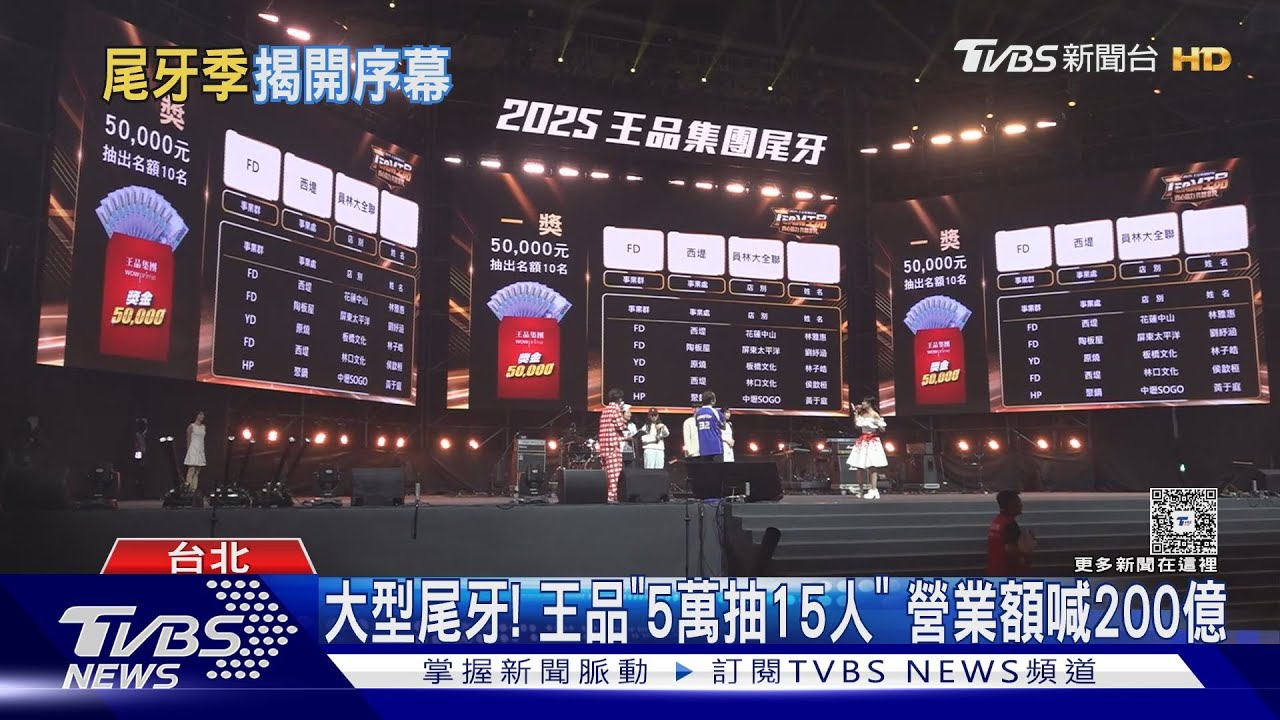 大型尾牙! 王品「5萬抽15人」 營業額喊200億｜TVBS新聞 @TVBSNEWS01