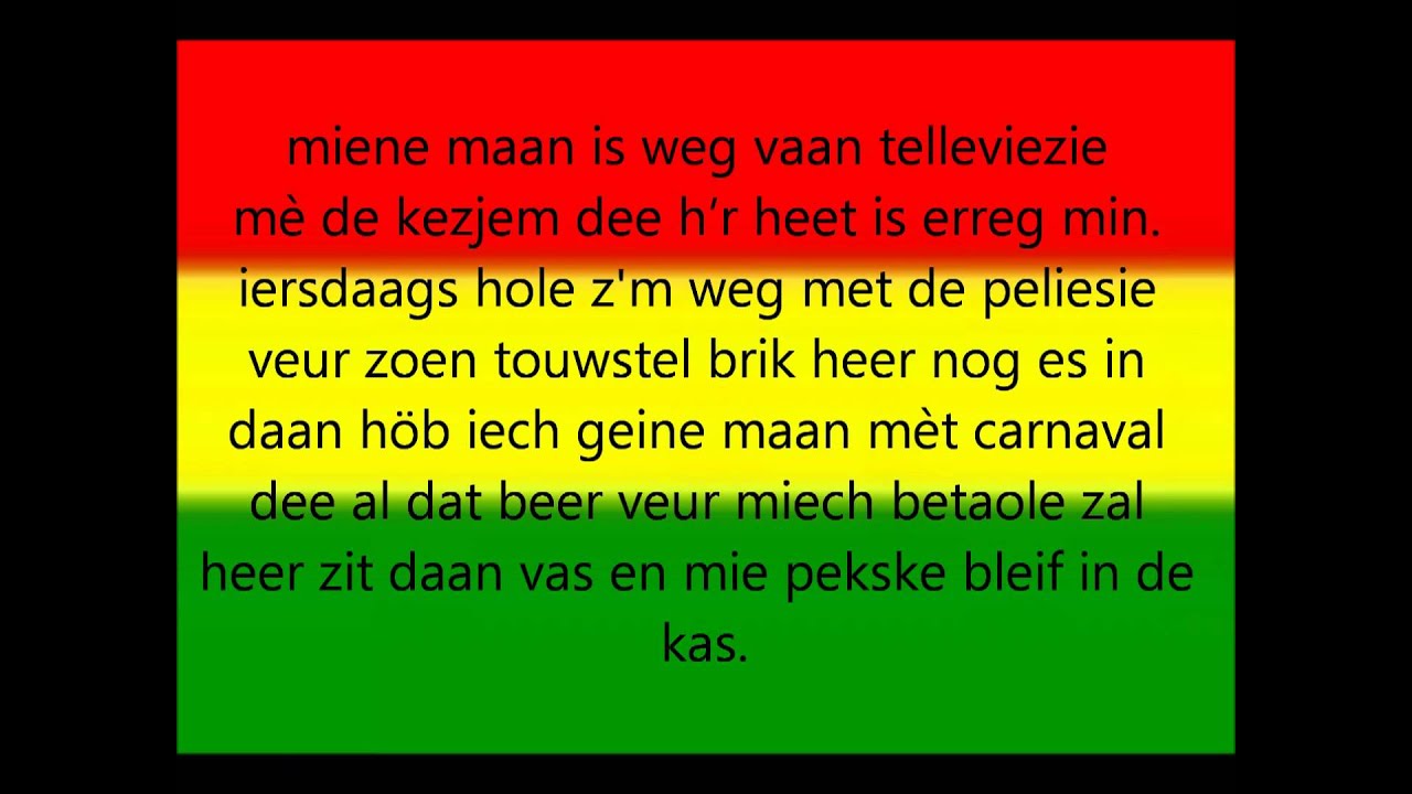 vastelaovendsleedje 1954- Miene maan(mit teks)