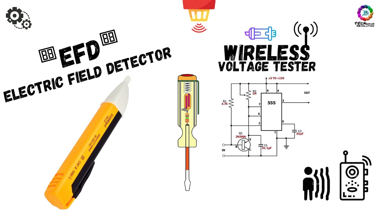 contactless voltage detector || Electric Field Detector || DIY NON CONTACT AC/DC VOLTAGE DETECTOR
