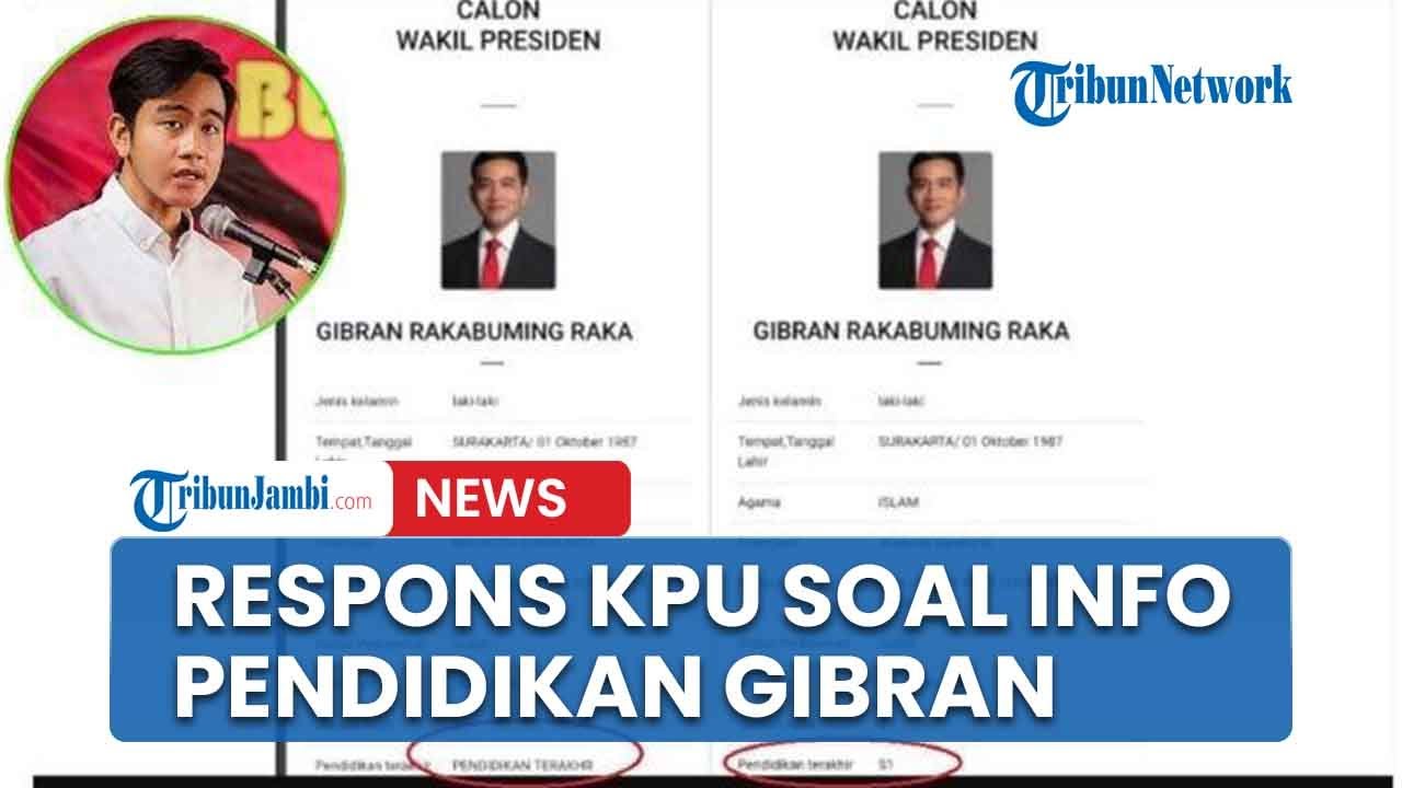 Respons KPU soal Info Pendidikan Terakhir Gibran yang Disebut Berubah