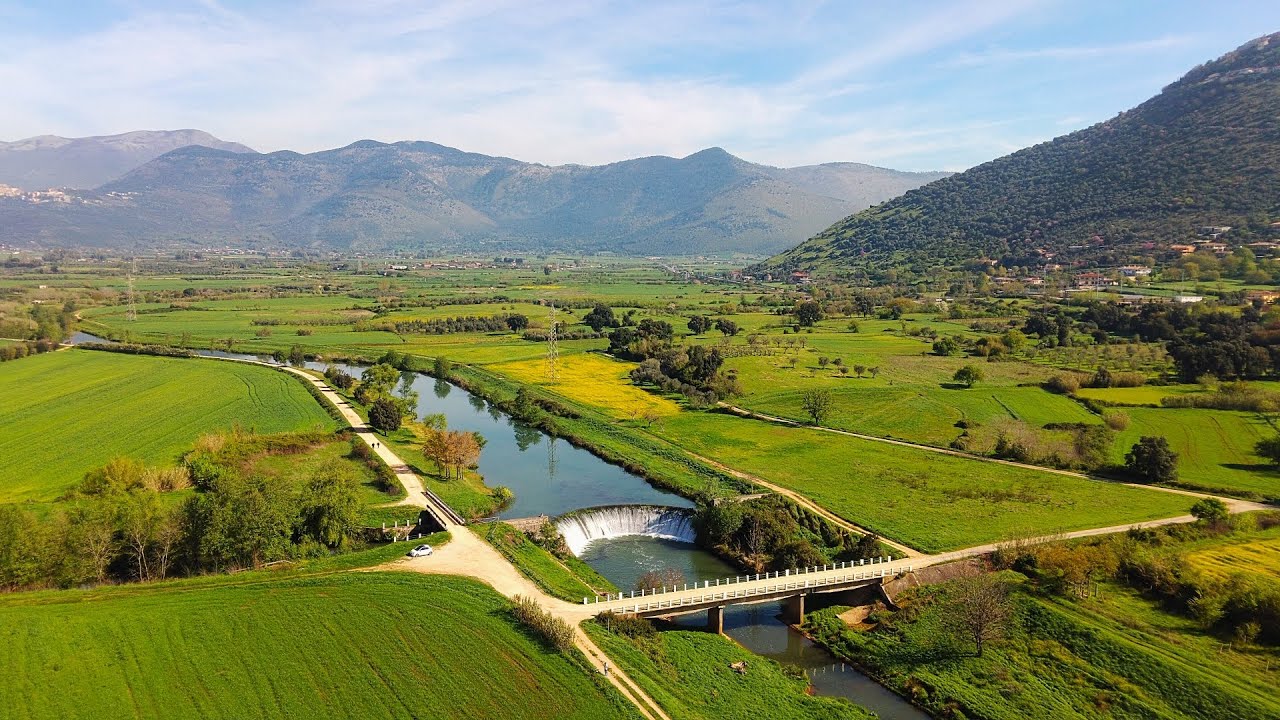 Volo con drone al fiume Amaseno, Priverno