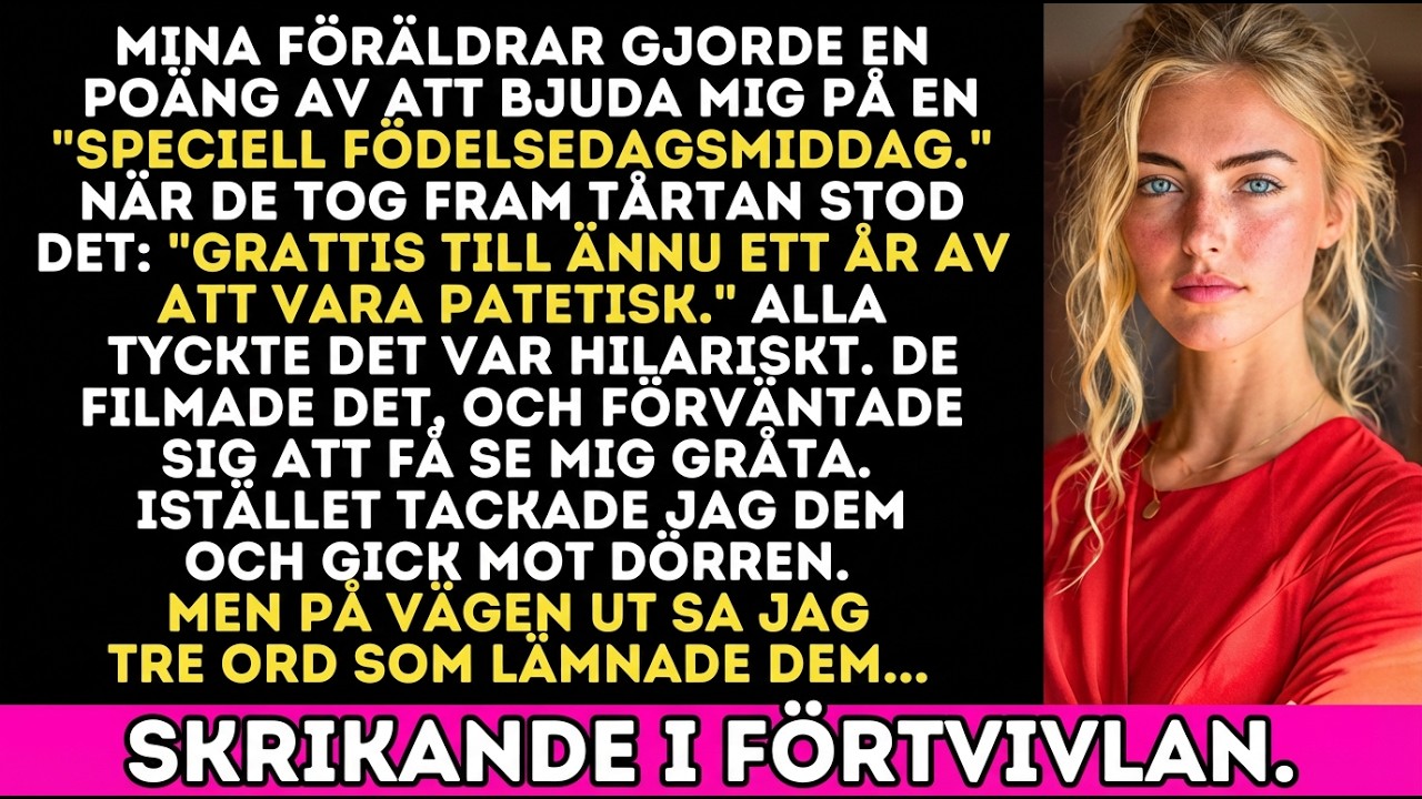 Mina föräldrar ordnade fest — men “tårtan” gjorde mig mållös.