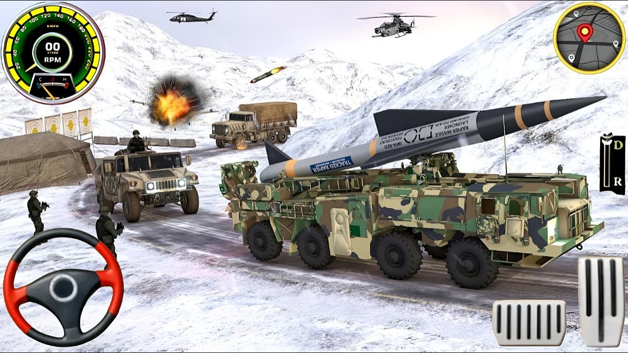US Offroad Army Truck Driving 3D 2025 - Army Truck Driving Cargo Games - Andriod Gameplay