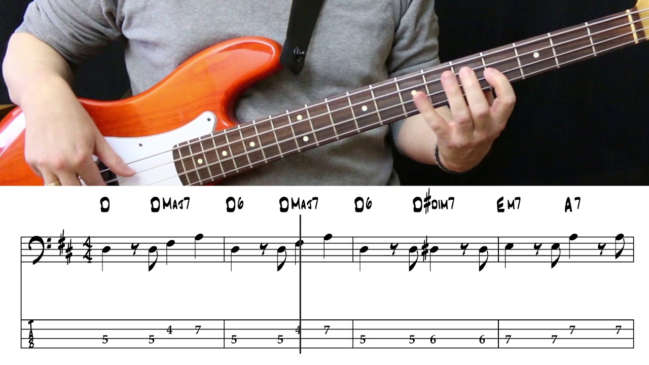 Bobby Helms - Jingle Bell Rock (Bass cover with tabs)
