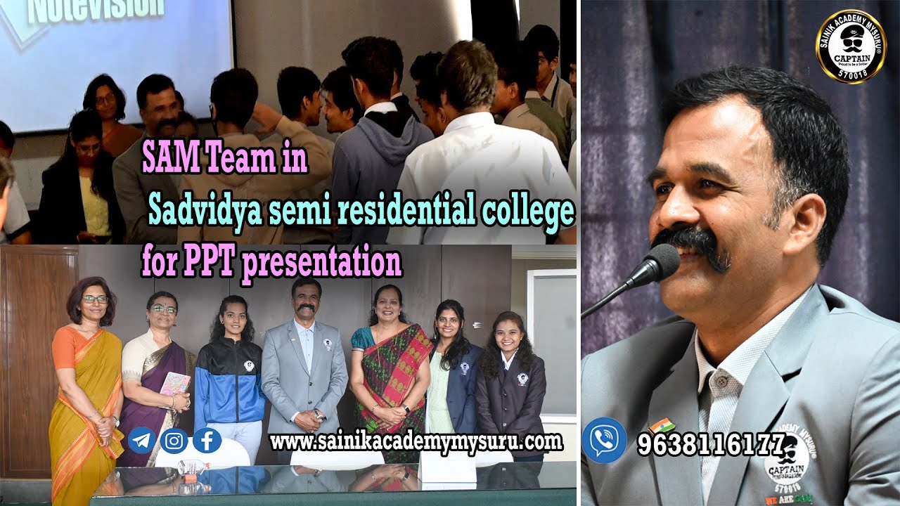 SAM Team in Sadvidya  🔴🔴🔴  semi residential college for PPT presentation