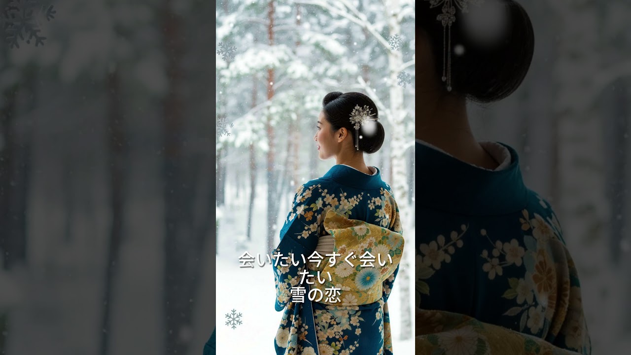 【昭和演歌風】雪の恋｜越後湯沢駅で消えた影&hellip;会いたい #shorts #昭和歌謡