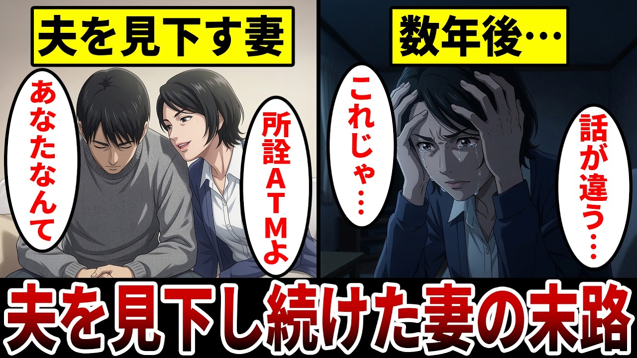 【漫画】気弱な夫を見下し続けた妻の末路「離婚されたら困るのはあなたでしょ？」離婚後に待っていた残酷な現実…。