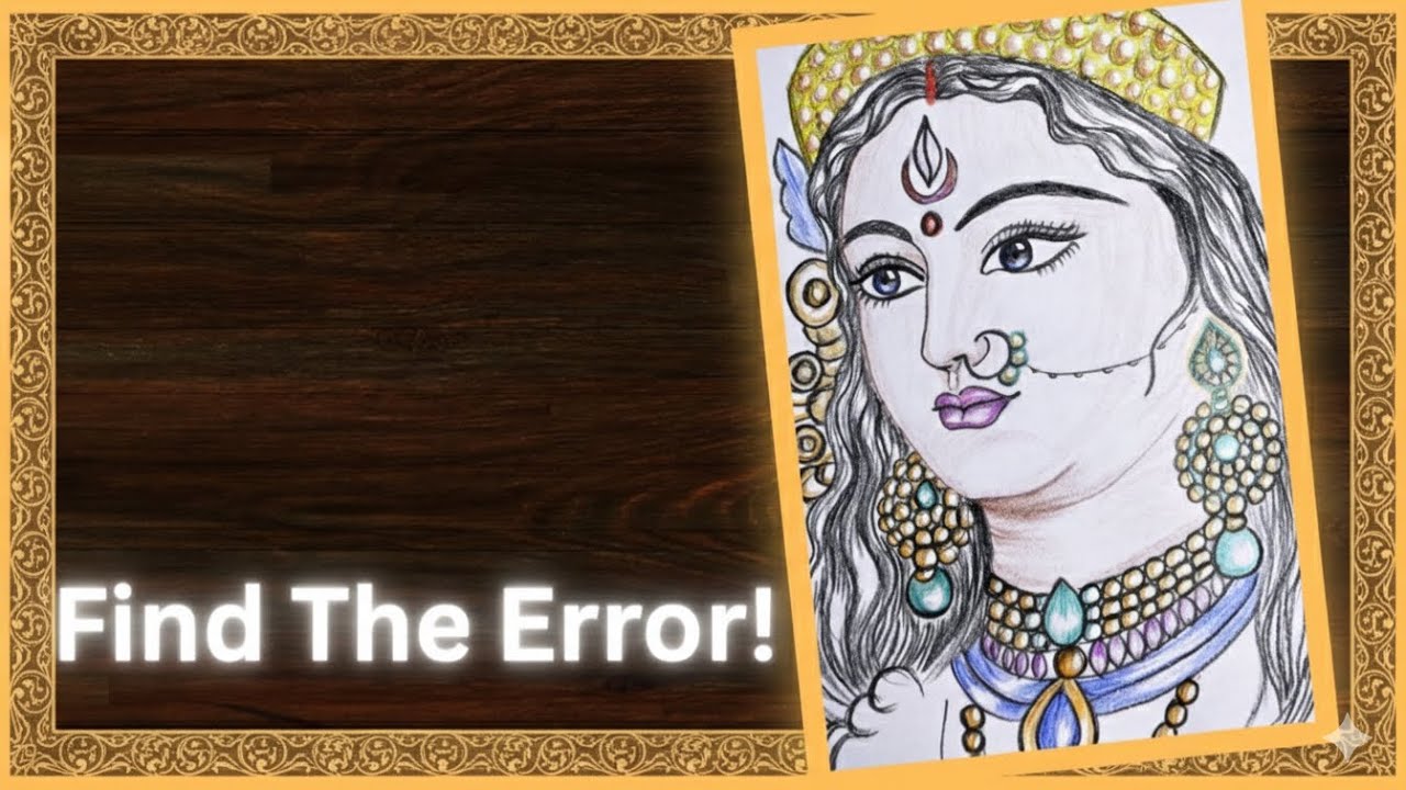 Find The Error! 😱 | Beautiful Goddess Drawing with One Hidden Mistake | Wait Till the End
