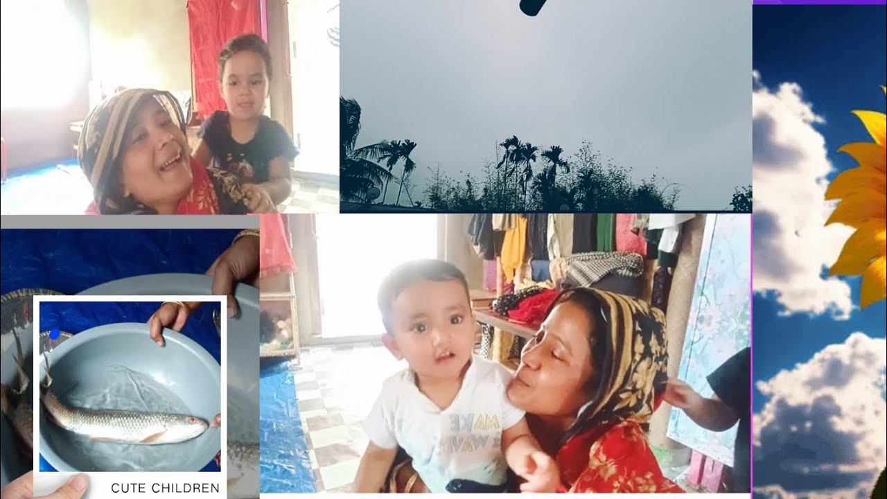 মেয়ের সাথে খেলা ধূলা আর ঘরের কাজ | মাছ কাটা কাটি করে রান্না প্রস্তুতি