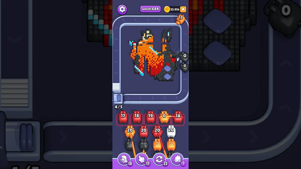 Pixel Flow — hard level 684