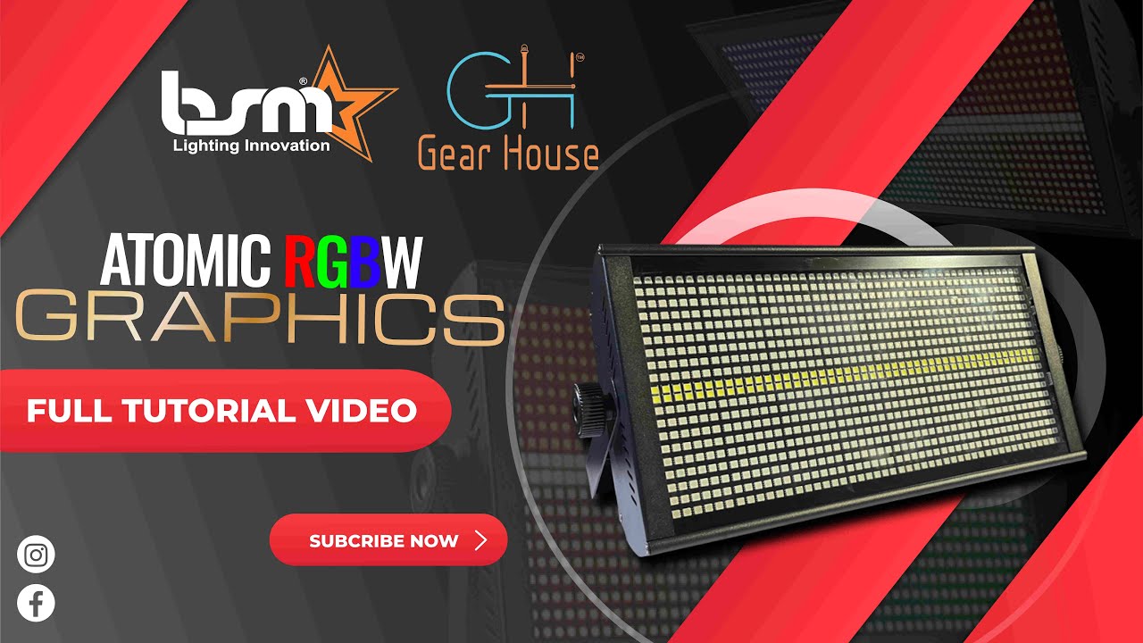 BSM RGBW Graphic Atomic Strobe Light II बीएसएम आरजीबीडब्ल्यू ग्राफिक परमाणु स्ट्रोब लाइट