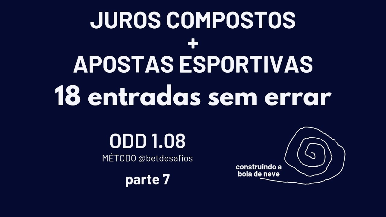 CONHEÇA O PODER DO JUROS COMPOSTOS APLICADO NAS APOSTAS ESPORTIVAS parte. 7
