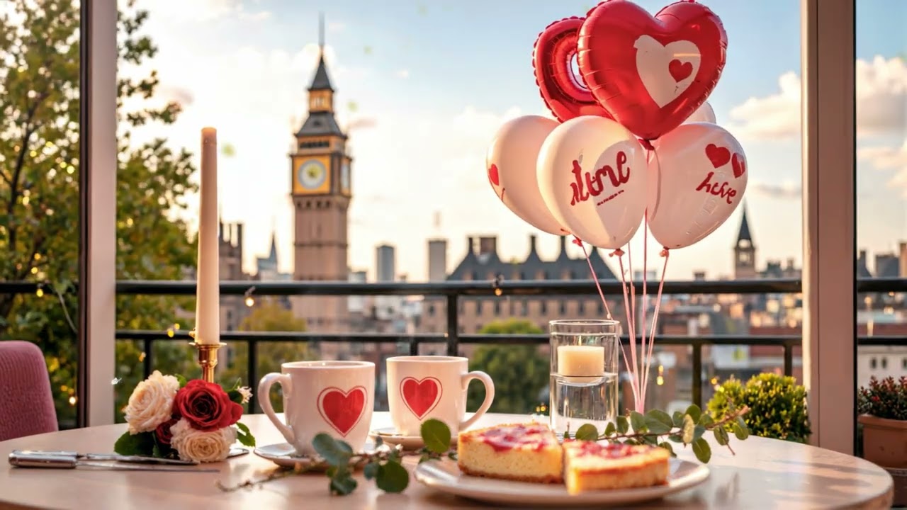 Cozy Valentine's Fireplace Ambience 💖 Relaxing Valentine Background Music 🌹💝 Happy Valentine's Day