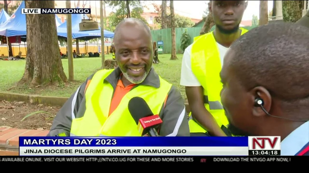 Jinja catholic Diocese foot pilgrims reach Namugongo catholic Martyrs shrine