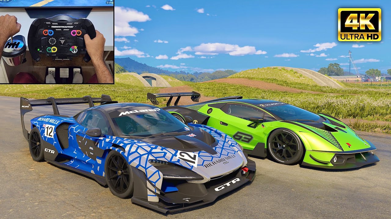 McLaren Senna GTR & Lamborghini Essenza SCV12 | The Crew Motorfest | Thrustmaster T300RS Open Wheel