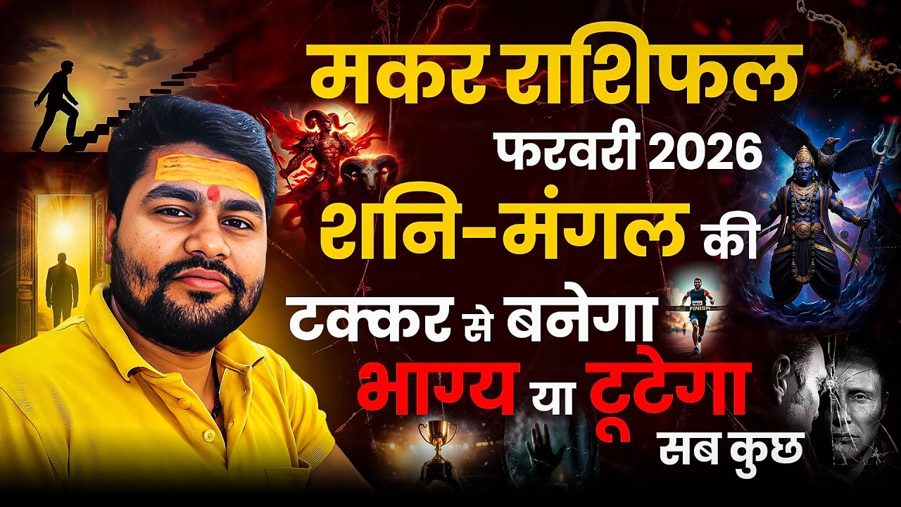 Makar Rashifal February 2026 |मकर राशिफल फरवरी 2026 |शनि-मंगल के टक्कर से भाग्य टूटेगा या बनेगा |