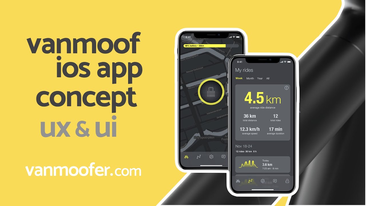 UX/UI Concept for the VanMoof App #WorkInProgress #VanMoof