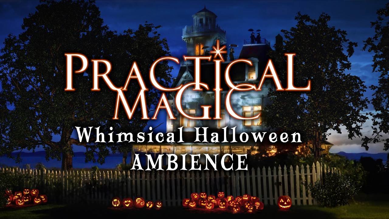 Practical Magic Whimsical Halloween Ambience | Calm Soundtrack, and Autumn Leaves Wind Chimes