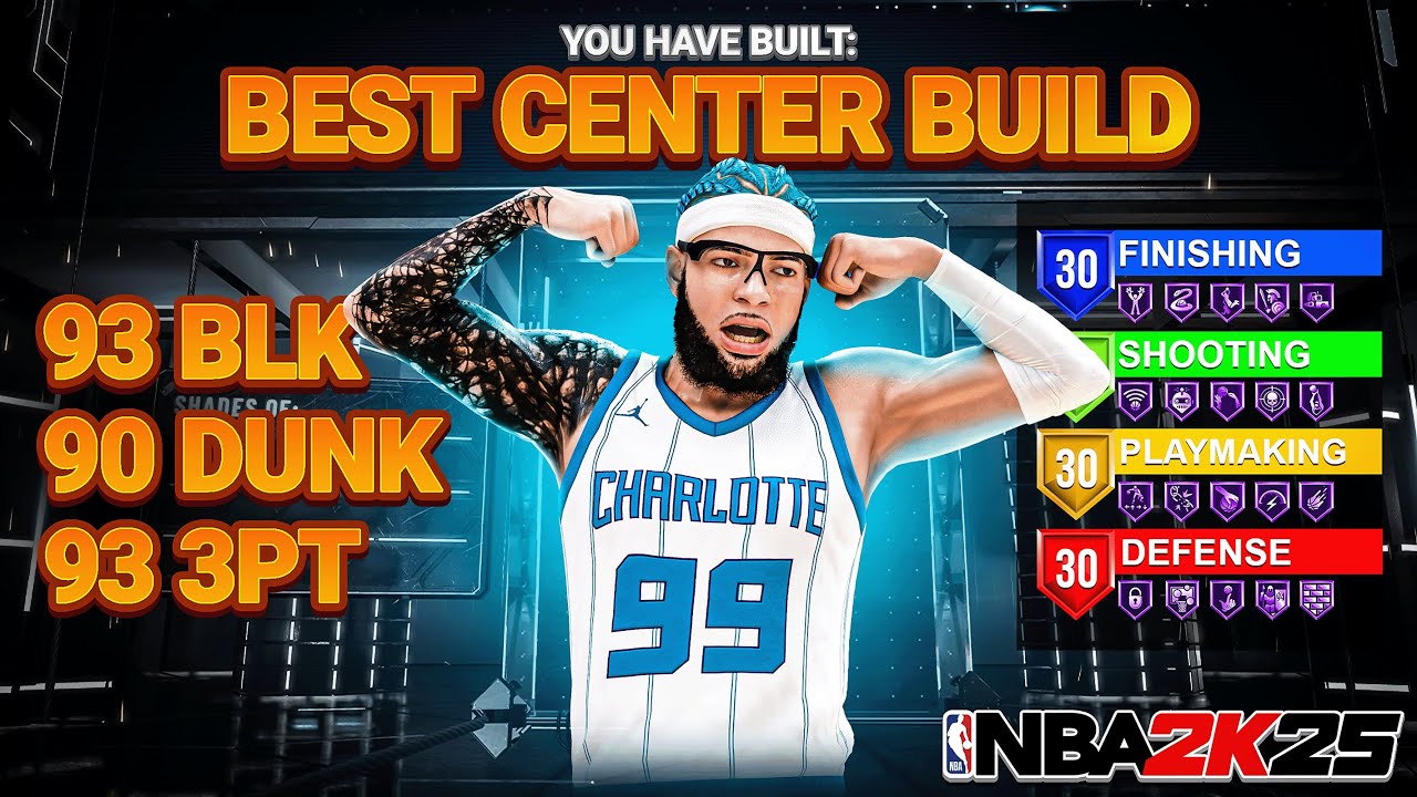 BEST CENTER BUILD IN NBA 2K25! Best ALL-AROUND BIG MAN BUILD! Best Build NBA 2K25!