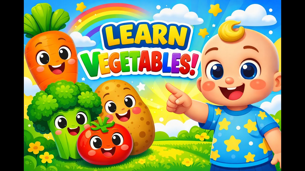 10 Famous Vegetables Names for Kids | Learn Vegetables with Fun Facts | Kids Learning