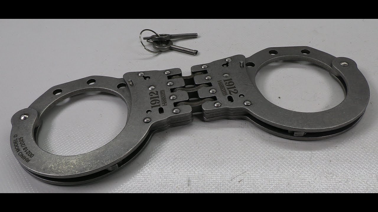 1912 Handcuffs - Rhino Model D Handschellen Handcuffs Western Algemas Brasil Esposas History Hinged