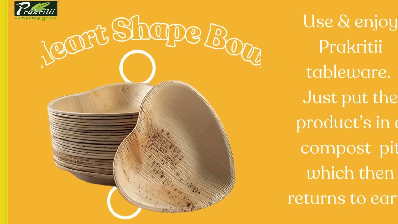 Prakritii Areca Palm Leaf Deposable Bowl  #ecofriendly  #disposablecutlery #biodegradableproducts