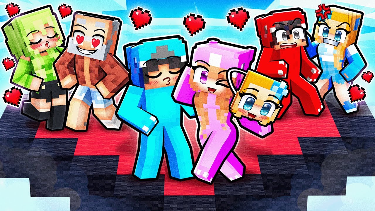 Omz & Lily on ONE HEART in Minecraft WITHOUT Crazy Fan Girl!