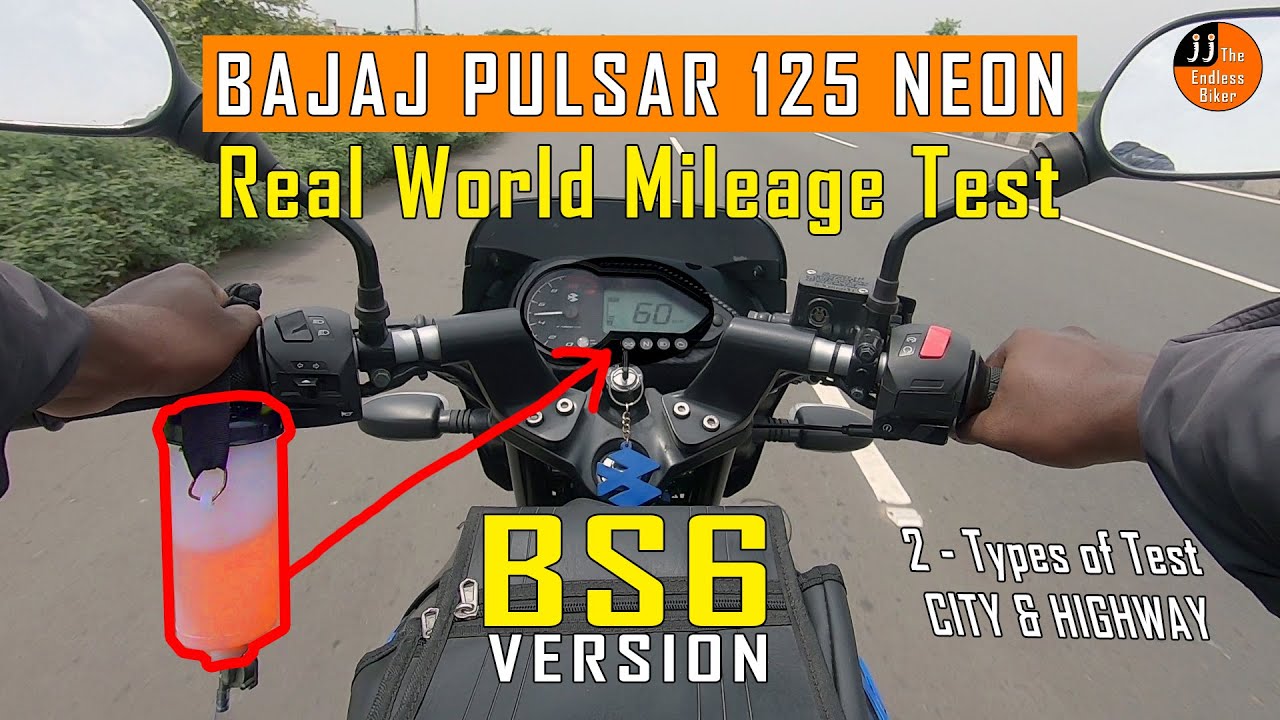 BAJAJ PULSAR 125 NEON BS6 || REAL WORLD MILEAGE TEST