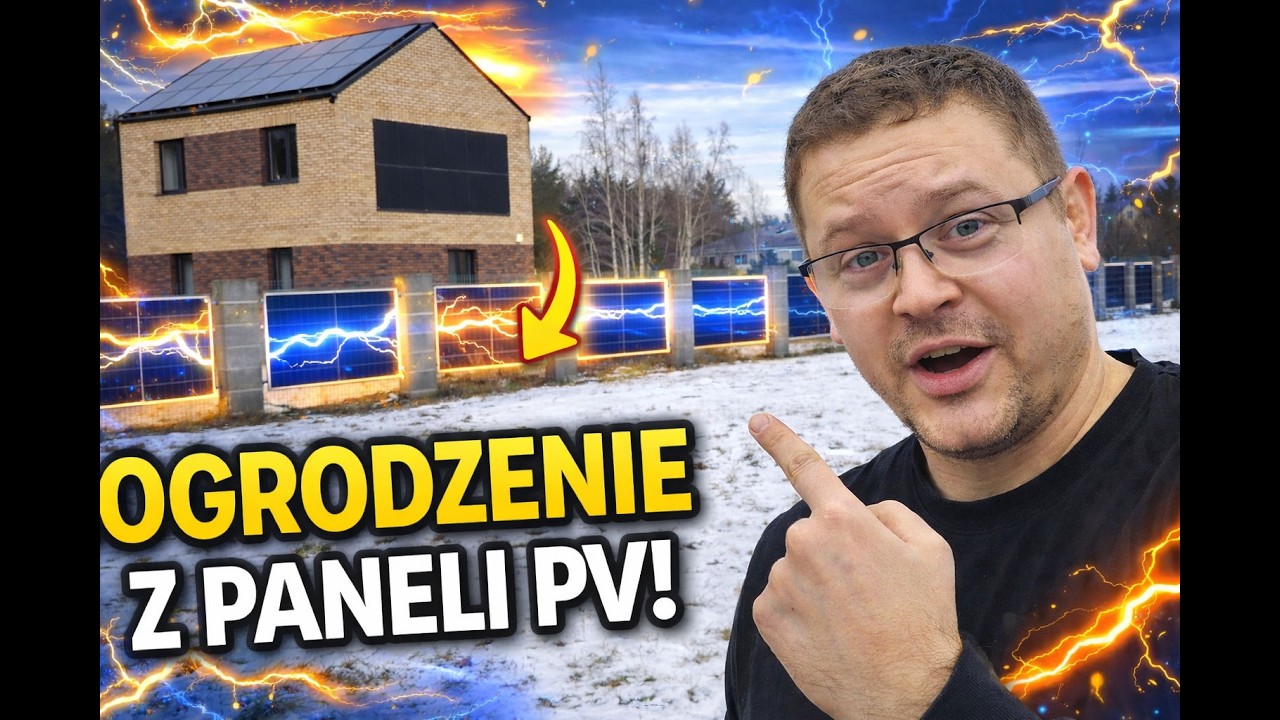 Ogrodzenie z paneli PV za 1500zł -  Szybka Fotowoltaika zamiast przęseł w ogrodzeniu panelowym 580Wp