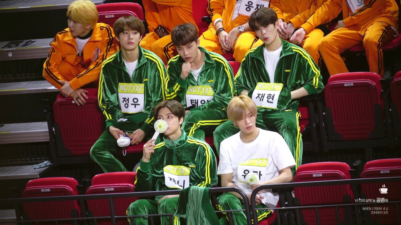 190107 아육대 NCT127 쟈니 태일 유타 재현 정우 리듬체조 대기 관람 @ ISAC