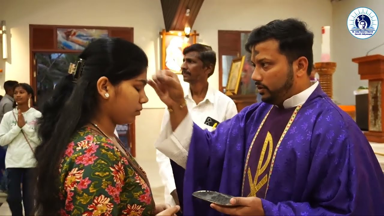 Ash Wednesday Mass || St. John Bosco church Savedi Ahilyanagar